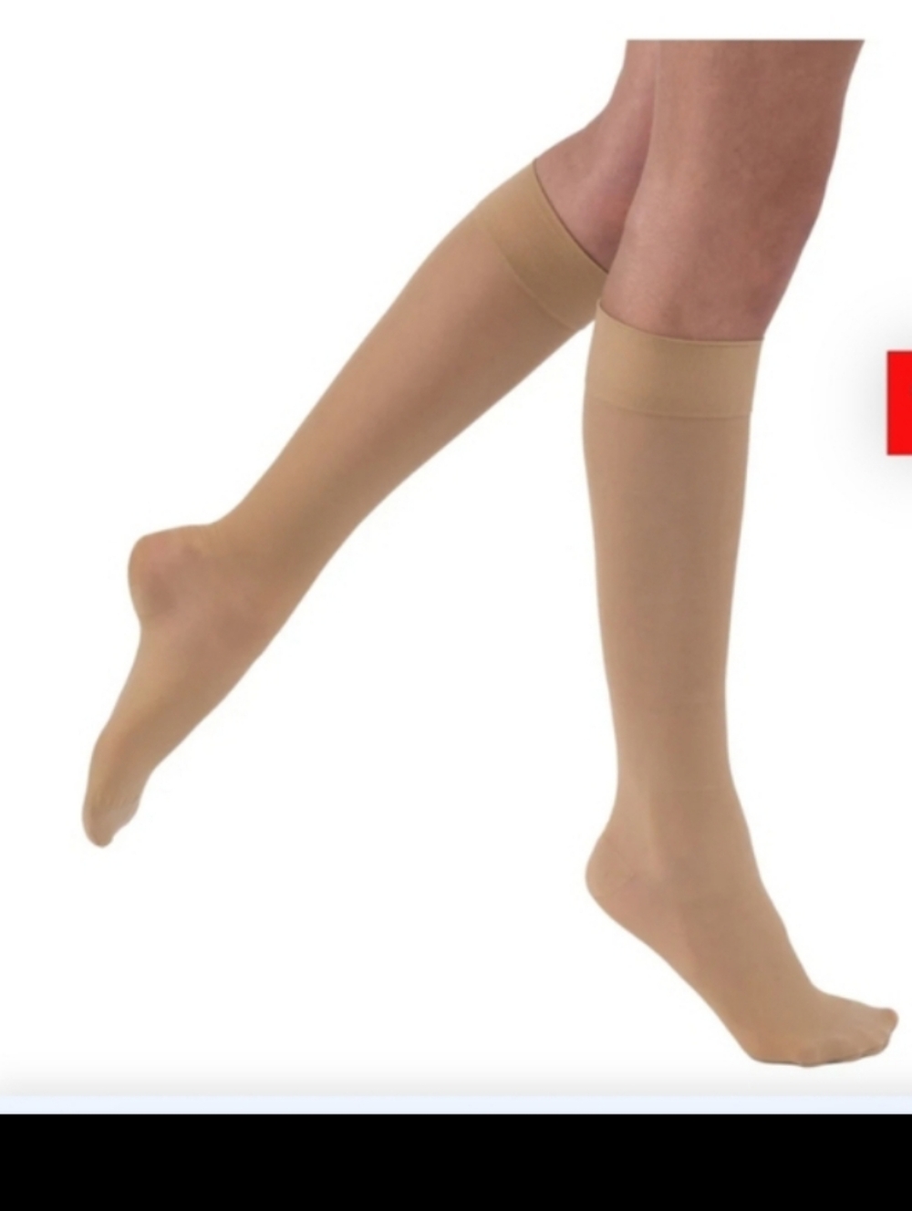 Compression Knee Highs -JUZO /15-20mmHg - NEW PAIR,,beige- Size III